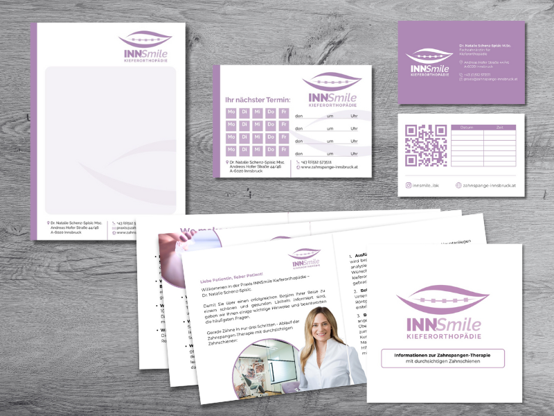 Innsmile Kieferorthopädie Printprodukte